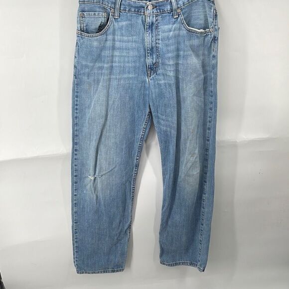 Levis Strauss Men Denim Pants Straight Jeans Acid Wash 32 x 30 - Picture 3 of 14